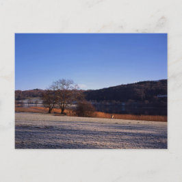 Cartão Postal Frosty matle Esthwaite Water Cumbria Inglaterra