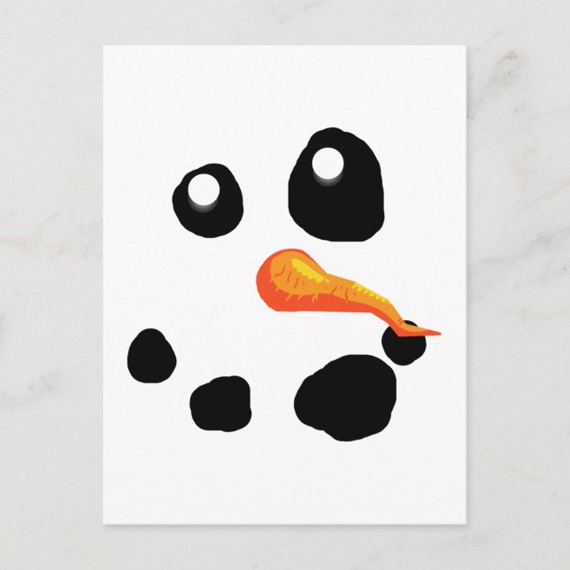 Cartão Postal Frosty, o Snowman a sorrir (Frente)
