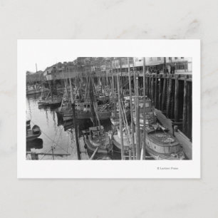 Cartão Postal Frota Trolando em Ketchikan, no Alaska Fotografia