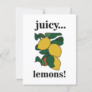 Cartão Postal Fruta amarela limão Citrus