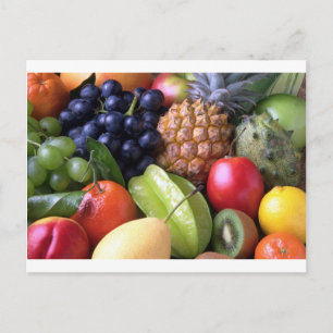 Cartão Postal Fruta Ananás Amarelo doce Comida de destino