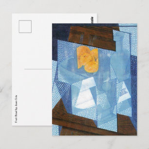 Cartão Postal Fruta Bowl de Juan Gris, Cubismo Vintage Ainda Vid