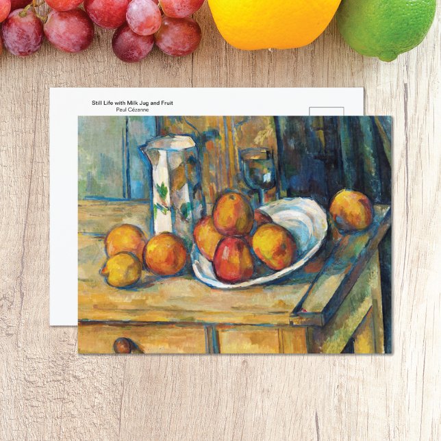 Cartão Postal Fruta de Jug de Leite de Vida Paul Cézanne (Criador carregado)