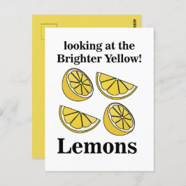 Cartão Postal Fruta De Limões Olhando Para Os Limões Amarelos Ma
