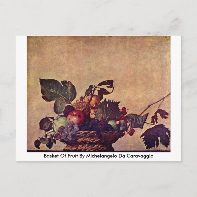 Cartão Postal Fruta De Michelangelo Da Caravaggio (Frente)