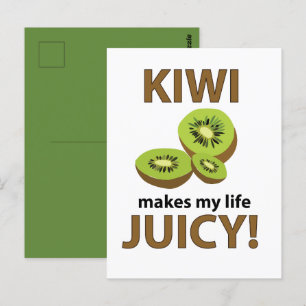Cartão Postal Fruta Kiwi Lover