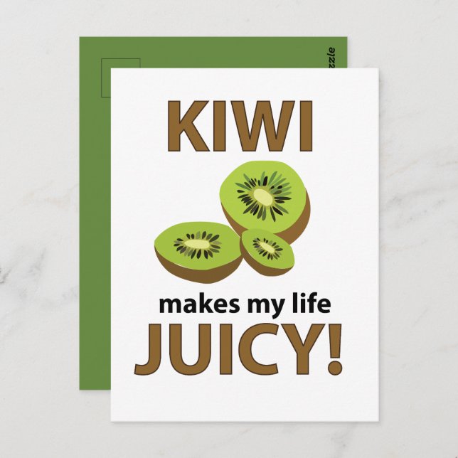 Cartão Postal Fruta Kiwi Lover (Frente/Verso)