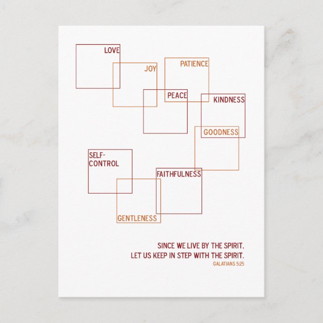 Cartão Postal Fruta moderna do Espírito design (Frente)