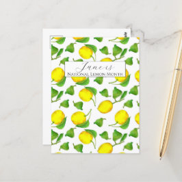 Cartão Postal Fruta Nacional de Limão Mês de Junho de Citros