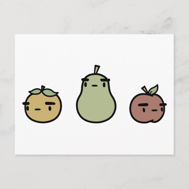 Cartão Postal Fruta ordenada (Frente)