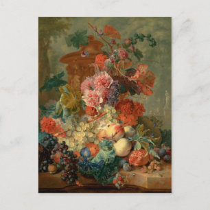 Cartão Postal Fruta Piece - Jan van Huysum (1722)