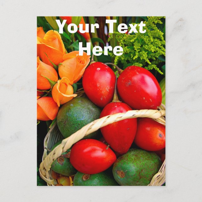 Cartão Postal Fruta tropical personalizável (Frente)