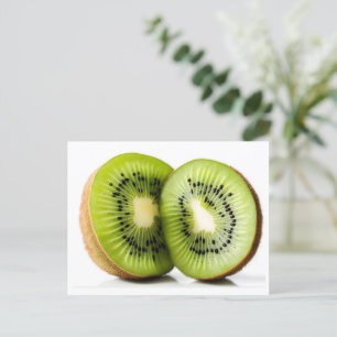 Cartão Postal Fruta verde kiwi