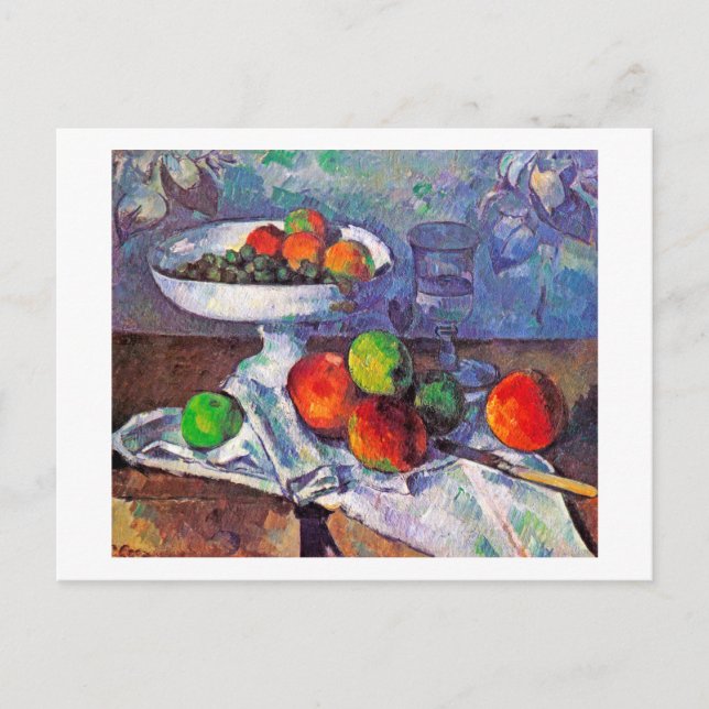 Cartão Postal Fruta, Vidro e Maçãs, Cezanne (Frente)