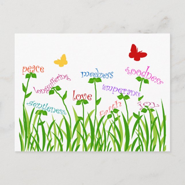 Cartão Postal Frutas de hortas espirituosas (Frente)