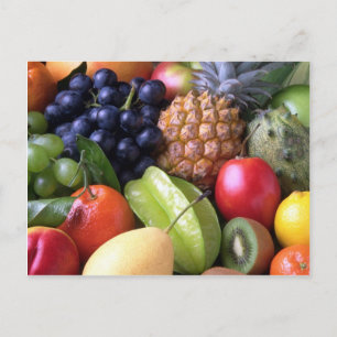 Cartão Postal Frutas de mistura tropical