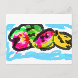 Cartão Postal Frutas de verão alegria