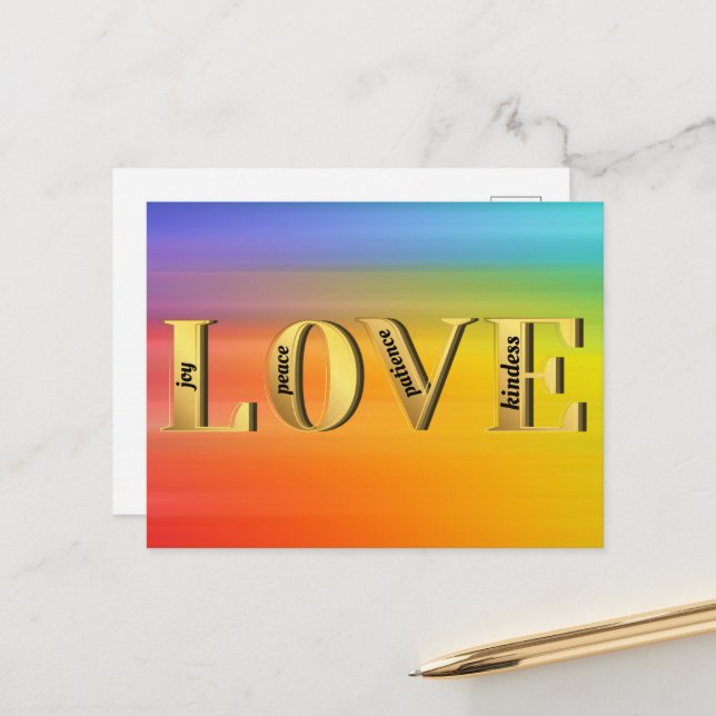 Cartão Postal FRUTAS do Espírito de Deus da fé cristã (Frente/Verso In Situ)