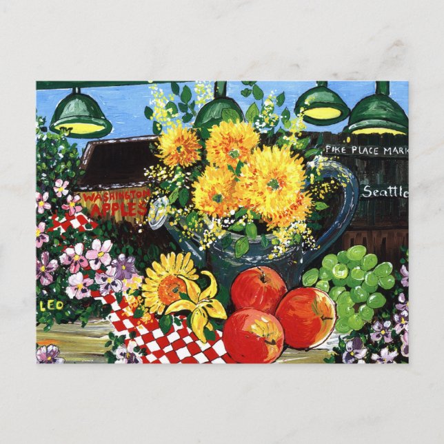Cartão Postal Frutas e flores (Frente)