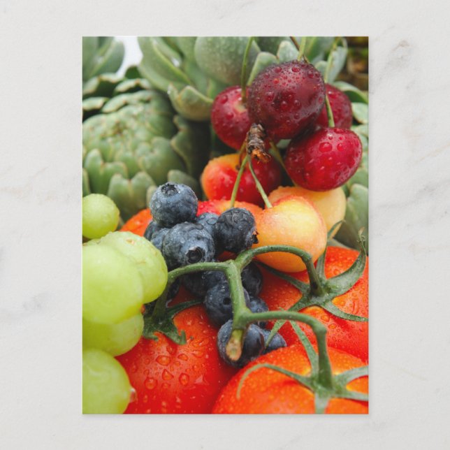 Cartão Postal Frutas e produtos hortícolas (Frente)