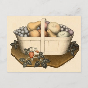 Cartão Postal Frutas por Grant Wood