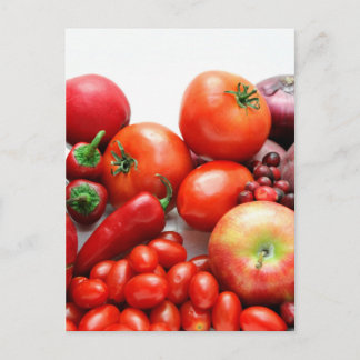 Cartão Postal Frutas Vermelhas E Produtos Hortícolas