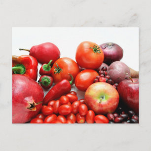 Cartão Postal Frutas Vermelhas E Produtos Hortícolas