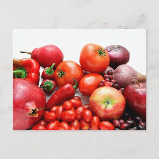 Cartão Postal Frutas Vermelhas E Produtos Hortícolas (Frente)