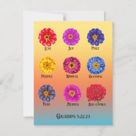 Cartão Postal Fruticultura da bebida espirituosa com Zinnias