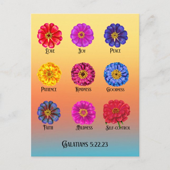 Cartão Postal Fruticultura da bebida espirituosa com Zinnias (Frente)