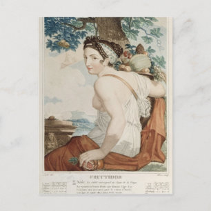 Cartão Postal Frutidor, décimo segundo mês do Calendário Republi