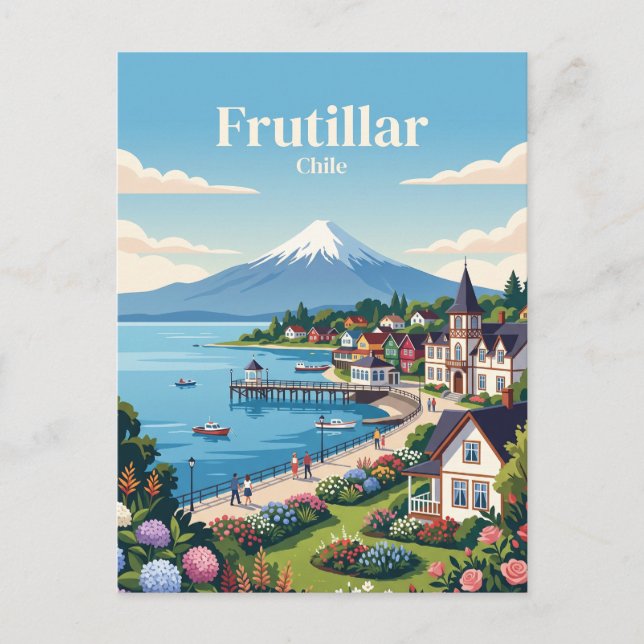 Cartão Postal Frutillar Chile (Frente)