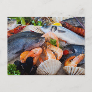 Cartão Postal Frutos do Mar Variados