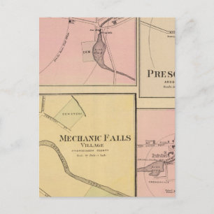 Cartão Postal Ft Fairfield, Isle Preso, Mapa Carionho