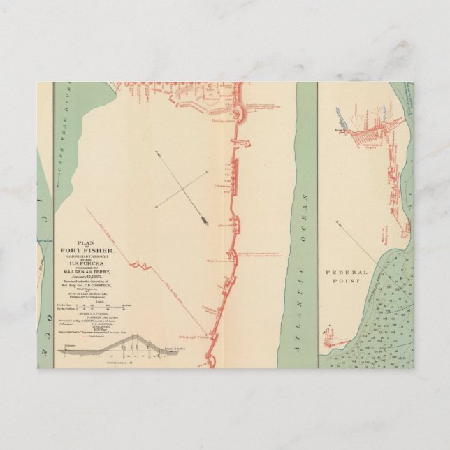 Cartão Postal Ft Fisher (Frente)