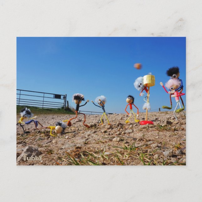 Cartão Postal Fubby's die korfballen, winnen of verliezen. (Frente)