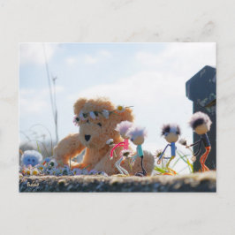 Cartão Postal Fubby's die madeliefjes naar een Beer brengen.