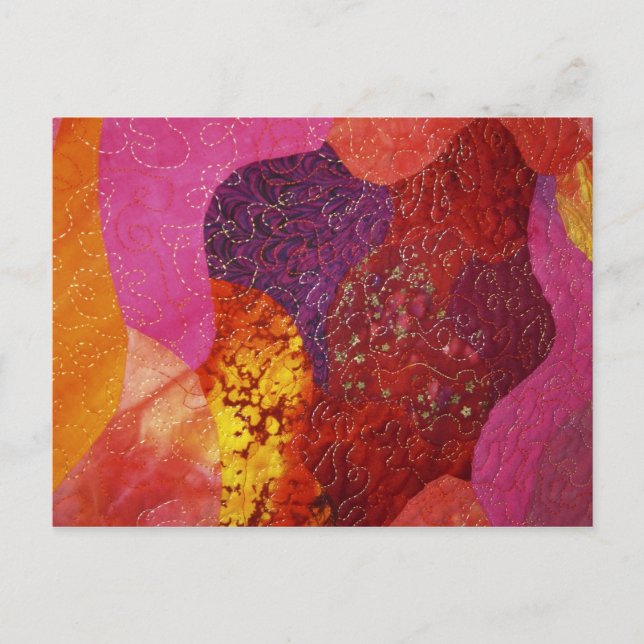 Cartão Postal Fuchsia Cor-de-rosa Laranja e Puro (Frente)
