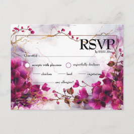 Cartão Postal Fuchsia Enchantation: Watercolor