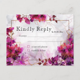 Cartão Postal Fuchsia Enchantation: Watercolor