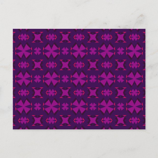 Cartão Postal Fuchsia Geotech: A Vibrant Abstract Geometric Text (Frente)