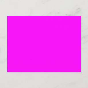 Cartão Postal Fuchsia Magenta Rosa Fundo Sólido Cor de Tendência