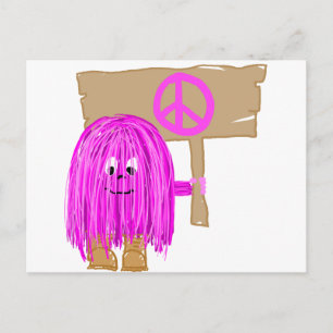 Cartão Postal Fuchsia Peace