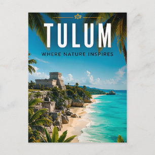 Cartão Postal 🌴 Fuga Costeira Tulum México