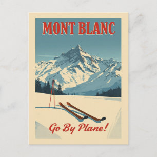 Cartão Postal Fuga de Inverno no Mont Blanc