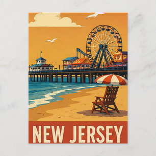 Cartão Postal 🎡 Fuga de Verão na Passarela de New Jersey