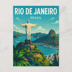 Cartão Postal Fuga para a Costa Tropical do Rio de Janeiro Brasi