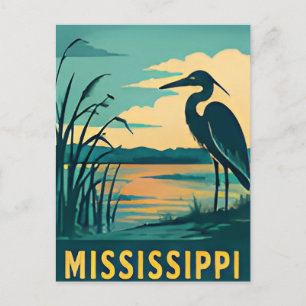 Cartão Postal 🌿 Fuga para o País do Rio Mississippi