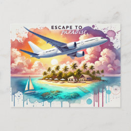 Cartão Postal Fugir para o Paraíso.