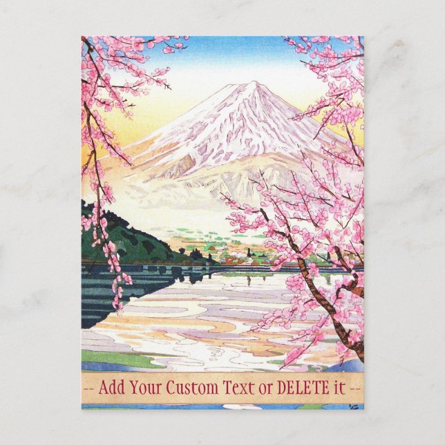 Cartão Postal Fuji de Kawaguchi Okada Koichi shin hanga japão (Frente)